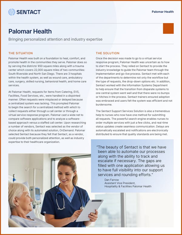 Case Study: How Palomar Health Centralized and Optimized Service Requests with OnDemand